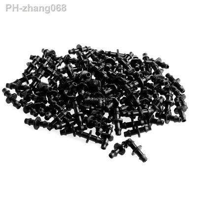 100PCs Barbed Connector Double Way 1/4 quot; Fr 4/7mm Hose Garden Drip Irrigation Hot Dropship