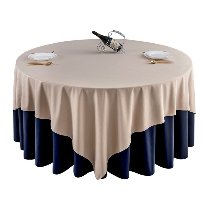 hot-ผ้าปูโต๊ะโรงแรมร้านอาหารร้านอาหารผ้าหนาใช้ในบ้านสองชั้นหรูหราเบาๆโต๊ะกลมขนาดใหญ่ผ้าปูโต๊ะ