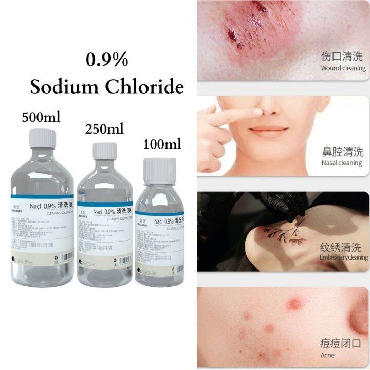 NaCl 0.9 Sodium Chloride Mouthwash Nasal Wash Nosewash Wound Cleaner