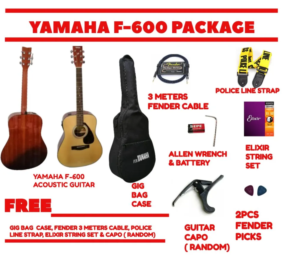 Genuine YAMAHA f600 Folk Acoustic Guitar 41 Inches For Beginners