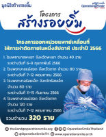 Donation ขอเชิญร่วมบริจาคสมทบทุน โครงการออกหน่วยแพทย์เคลื่อนที่ ให้การผ่าตัดภายใน 1 สัปดาห์ มูลนิธิสร้างรอยยิ้ม  500 บาท