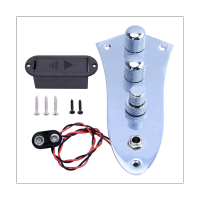 3 Jazz JB Bass Loaded Wired Control Plate for 3 String Parts JB-09CR