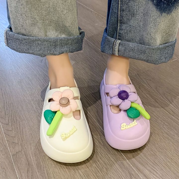 สาวน่ารักรองเท้าสลิปเปอร์รองเท้าแตะ-baotou-2023ใหม่สำหรับผู้หญิงกันลื่นพื้นหนา