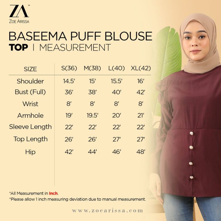 blouse-puff-button-zoe-arissa-basema-wudhu-friendly-muslimah-fashion-outfit-style-attire