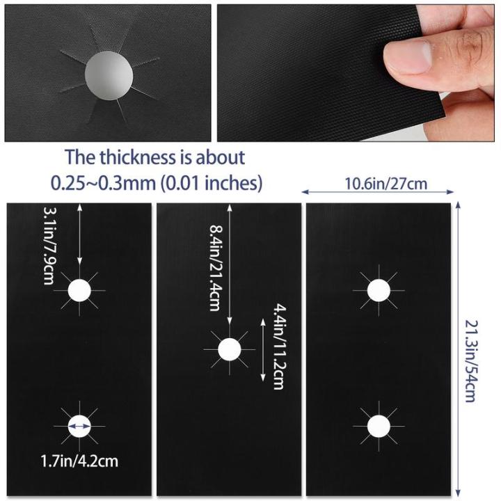 3ชิ้นครอบคลุมเตานำกลับมาใช้ใหม่ได้ตัวกันเตาแก๊สทนความร้อนได้หัวเผาเชื้อเพลิงเตาแก๊สซับเตาซักได้ครอบคลุมเตาไม่ติดเตาสำหรับห้องครัว