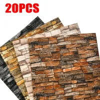 20PC XPE Foam 3D Retro Brick Pattern Wall Stickers Self Adhesive Waterproof Panel Living Room Bedroom Home Decor Brick Wallpaper