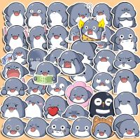 40pcs Cute Little Shark Animals Stickers Childrens Diy Stationery Computer Stickers Student Stationery Stickers Labels