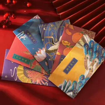 6X Chinese Traditional Hong Bao Lucky Money Red Envelopes Blessing