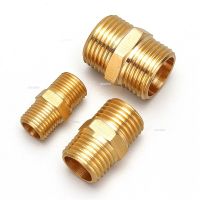 Male to Male Thread BSP 1/2" 3/4" 1" Brass Pipe Hex Nipple Fitting Quick Coupler Adapter Water Oil Gas Connector Various Lengths Pipe Fittings Accesso