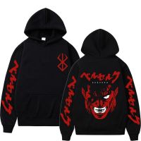 Anime Berserk Guts Double Sided Print Hoodie Mens Classic Manga Sweatshirt Men Oversized Loose Streetwear Unisex Hoodies Size XS-4XL