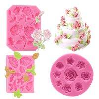 Flower Fondant Cake Moulds Rose Pansies Leaves Silicone Moulds Chocolate Polymer Clay Soap Craft Projects Cake Decorating Bread Cake  Cookie Accessori