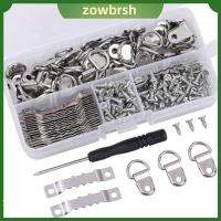 ZOWBRSH 251 Pcs เหล็กไร้สนิม ชุดไม้แขวนภาพ เล็บแขวนภาพ ทนทานสำหรับงานหนัก กรอบตะขอเกี่ยว โฮมออฟฟิศออฟฟิศ