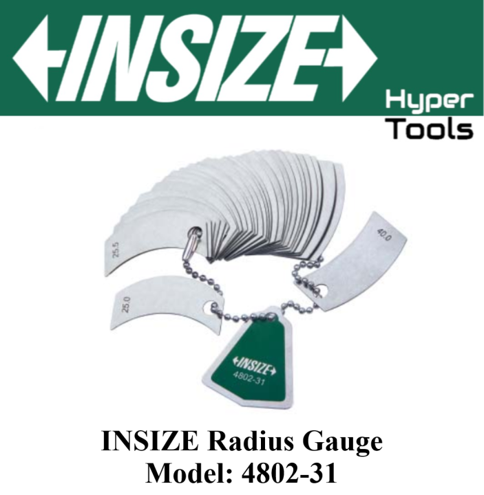 INSIZE Radius Gauge (Model 480231) Lazada