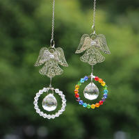 สายรุ้งคริสตัล Angel Suncatcher รถ Charm Chakra จี้ผนังหน้าต่างประตู Wind Chimes แขวนเครื่องประดับตกแต่งบ้าน-lihanrui