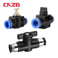 Fitting 4mm 6mm 8mm 10mm 12mm Pneumatic Push In Quick Joint Connector Hand Valve To Turn Switch Manual Ball Current-limiting