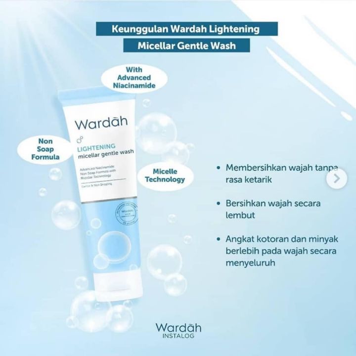 WARDAH LIGHTENING MICELLAR GENTLE WASH 50ML | Lazada