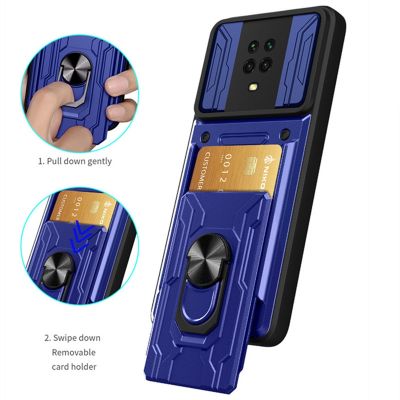 「Enjoy electronic」 For Xiaomi Redmi Note 9S Case Shockproof Armor Magnet Ring Stand Holder Back Cover for Redmi Note 9 Pro Max With Card Slot Cases