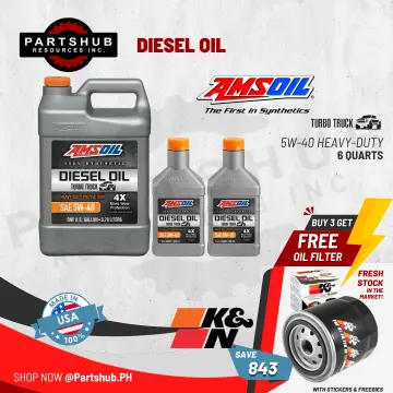 5W-40 Heavy-Duty 100% Synthetic DIESEL Oil in A Quart Bottle by Amsoil | ADOQT-EA