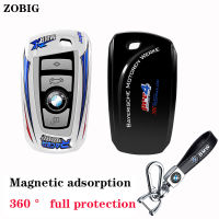 ZOBIG สำหรับ BMW ฝาครอบแม่เหล็กป้องกันกรณี Key Fob สำหรับ BMW 1/2/3/4/5/6/7Series และ X3 X4 M5 M6 GT3 GT5เชลล์ Keyless รีโมทคอนโทรลสมาร์ทวอช