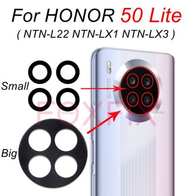 สำหรับ Honor 50 Lite ที่เปลี่ยนฝาครอบกระจกกล้องมองหลังด้านหลังพร้อมสติ๊กเกอร์กาว NTN-L22 NTN-LX3 NTN-LX1