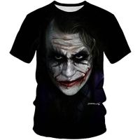 sanitems Mens 3D T-Shirt Desgin Shirt Joker t-Shirt Short Sleeve Fashion T Shirt (Mad Joker, 5X-Large)