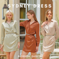 (NEW) SYDNEY DRESS (3สี) | เดรสแขนยาวผ้าซาตินพร้อมเข็มขัด กระโปรงมีเลเยอร์ ดีเทลแต่งกระดุมโลโก้แบรนด์ สวยมาก ใส่ทำงานหรือไปงานสำคัญได้เลยค่าา