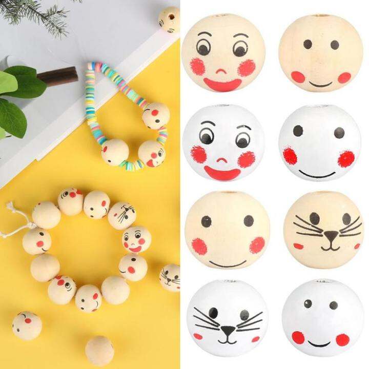 small-wooden-beads-beads-bracelet-making-kit-assorted-smiling-face-wooden-beads-farmhouse-decor-diy-crafts-for-bracelet-necklace-earrings-fashionable