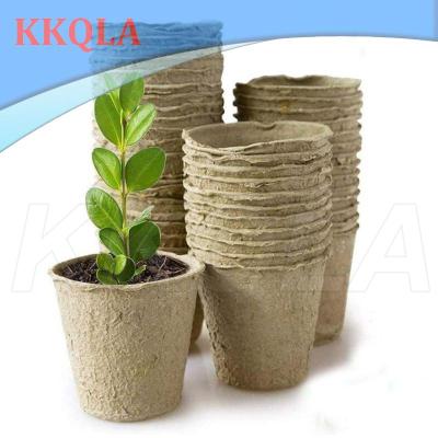 QKKQLA 30pcs Paper Grow Pot Nursery Cup growing pot box Tray veg planter Plant Starter Flower Herb Biodegradable Eco-Friendly