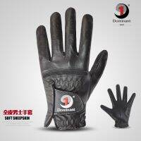 ★New★ Genuine Dominant/Demet mens golf gloves Indonesian sheepskin with thickened black sheepskin