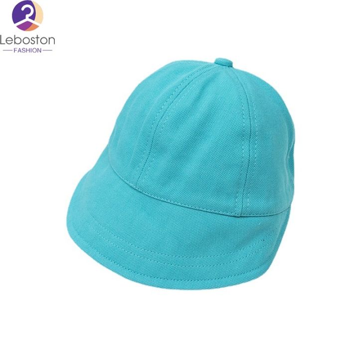 ครีมกันแดดปีกกว้างย้อนยุคหมวกแก๊ปโผล่เด็กหมวกผ้าฝ้ายสีทึบง่ายสำหรับเด็กหญิงเด็กชายอายุ2-8ปี