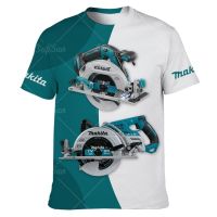 [COD]2022 ธุรกิจไฟฟ้าการค้าต่างประเทศร้อน Makita 3D พิมพ์เสื้อเชิ้ตผู้ชายสำหรับฤดูร้อน O คอปกแขนสั้นลำลองหลวม T เสื้อยืด