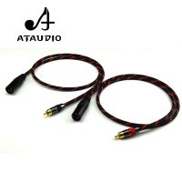 Hifi RCA to XLR Cable High Quality 4N OFC 2 RCA Male to 2 XLR Male Cable