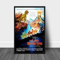 1988 Land Before Time โปสเตอร์ภาพยนตร์ผ้าใบพิมพ์ Home Wall ภาพวาดตกแต่ง