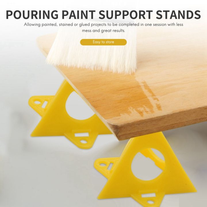 20pcs-painters-pyramid-stands-cabinet-paint-stands-for-canvas-cabinet-door-risers-pouring-paint-canvas-support-stands