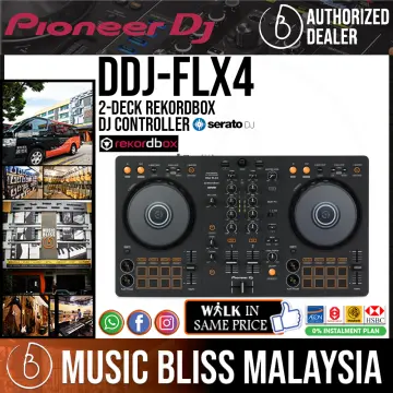 Pioneer DJ DDJ-FLX4 2-deck Rekordbox and Serato DJ Controller DDJ-FLX4 2023  - Black