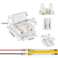 COB Strip to Wire LED Connectors 5 8 10mm Connection Solderless Extension For CCT FCOB RGB LED Strip Lights 2 3 4 Pin Connector Watering Systems Garde