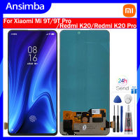 แอนซิมบ้าโอแอลอีดีดิสเพลย์อะไหล่ Xiaomi Mi 9T M1903F10G/9T Pro M1903F11G แอลซีดีหน้าจอสัมผัสประกอบเครื่องอ่านพิกัดสำหรับ Redmi M1903F10I K20/K20 Pro M1903F11I แอลซีดี