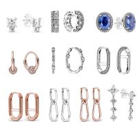 Charm shiny earrings inlaid with zircon U shaped earrings new fashion ear buckle ME Series Earrings Jewelry For Women