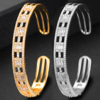 GODKI Trendy Luxury Stackable Bangle Cuff For Women Wedding Full Cubic Zircon Crystal CZ Dubai Bracelet Party Jewelry 2020