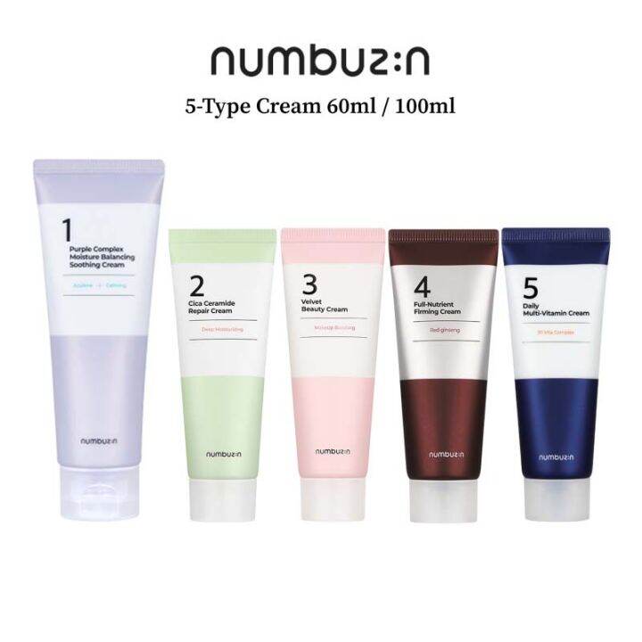 [100 Original] Numbuzin No.1 Purple Complex Moisture Balancing Soohting Cream No.2 Cica