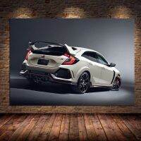 โปสเตอร์รถรถสปอร์ตฮอนด้า CIVIC Type R ที่ทันสมัยภาพผ้าใบวาดภาพและศิลปะบนผนังสำหรับกรอบห้องนั่งเล่นตกแต่งบ้าน