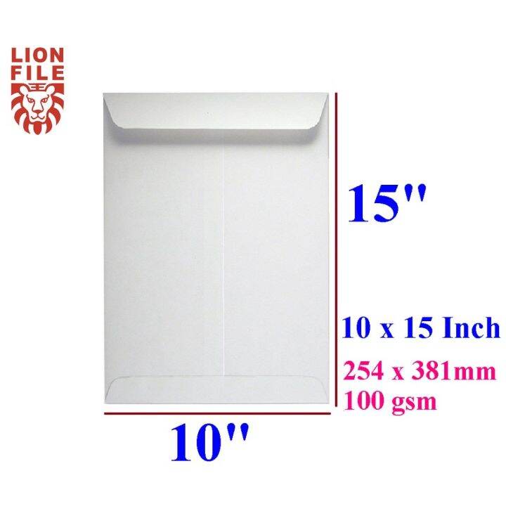 10”x15” White Envelope 100gsm (Peel & Seal) / Sampul Surat Putih Lazada