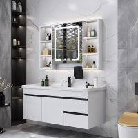 [COD] solid bathroom cabinet apartment washstand hanging wall-mounted washbasin integrated combination