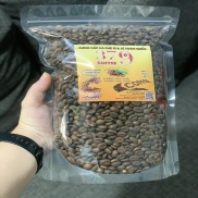 2Kg Cà Phê Hạt Robusta Rang Mộc Nguyên Chất 100%, Vị Đậm Đắng Mạnh