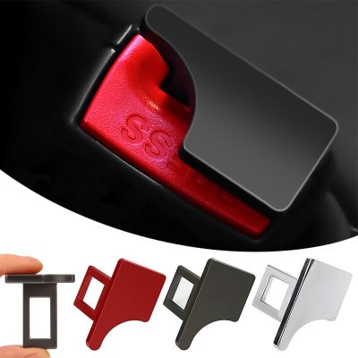 Car Safety Belt Buckle Clip Universal Auto Hidden Seatbelt Buckles Metal Insert Card Alert Silencer Car Accessories Interior 1Pc