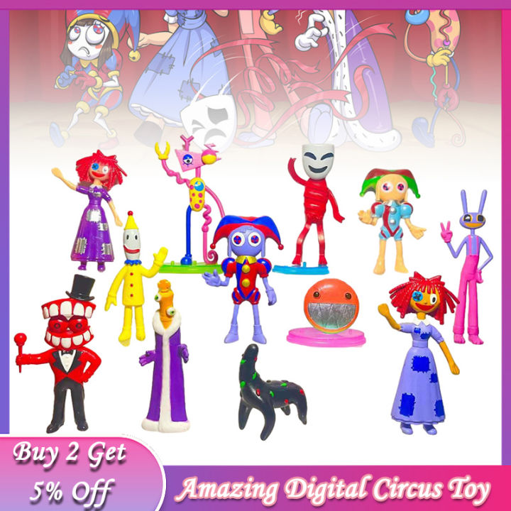 12Pcs The Amazing Digital Circus Action Figures Ornaments Cartoon Cute ...