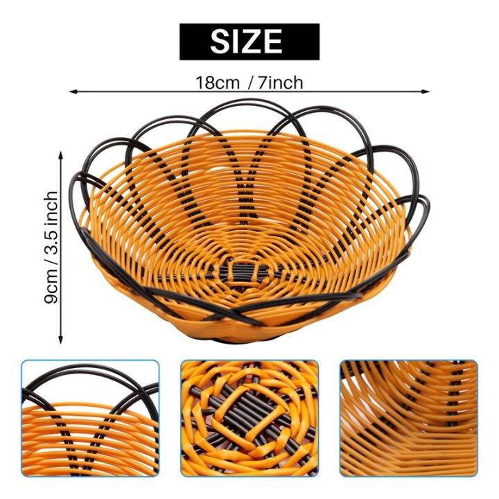 7-inch-plastic-braided-basket-fruit-vegetable-cookies-container-holder-black-amp-orange