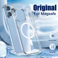 Transparent For Magsafe Wireless Charging Case For iPhone 13 Pro Max Magnetic Shockproof Case For iPhone 13 Mini Clear Cover