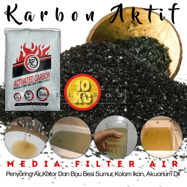 Karbon Aktif Arang Tempurung Kelapa Activated Carbon Media Filter