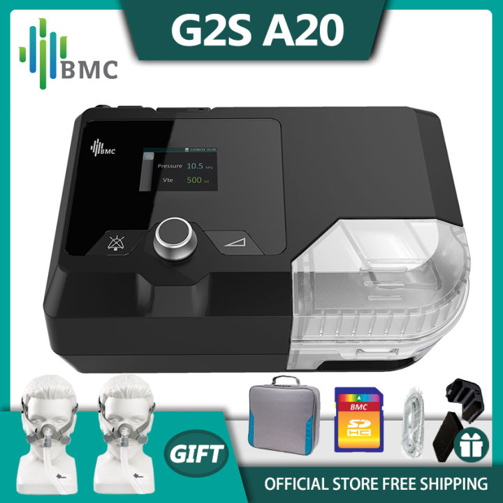 Bmc Portable G2s A20 Auto Cpap Machine With 2 Pcs N5b Mask Respirator Ventilator For Sleep Apnea 6178